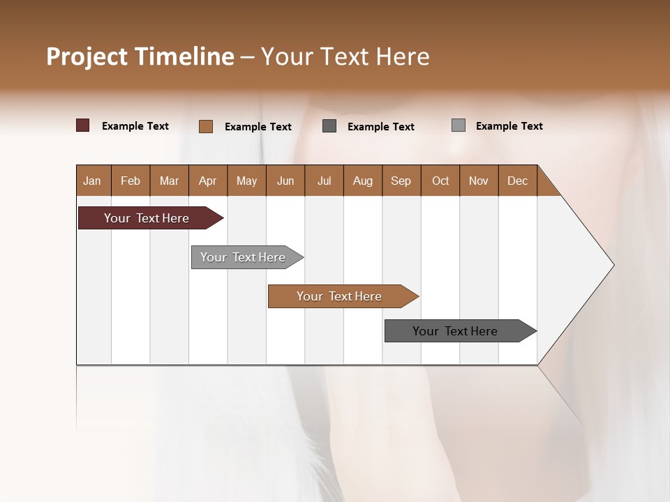 A Woman With Long White Hair And Black Nails PowerPoint Template