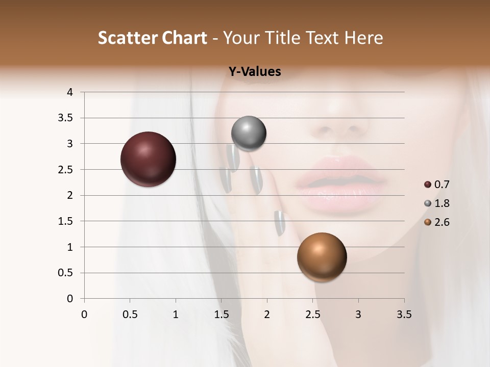 A Woman With Long White Hair And Black Nails PowerPoint Template