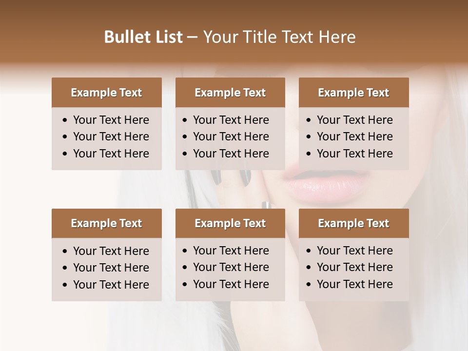 A Woman With Long White Hair And Black Nails PowerPoint Template