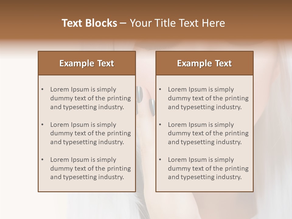 A Woman With Long White Hair And Black Nails PowerPoint Template