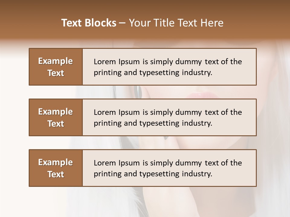 A Woman With Long White Hair And Black Nails PowerPoint Template