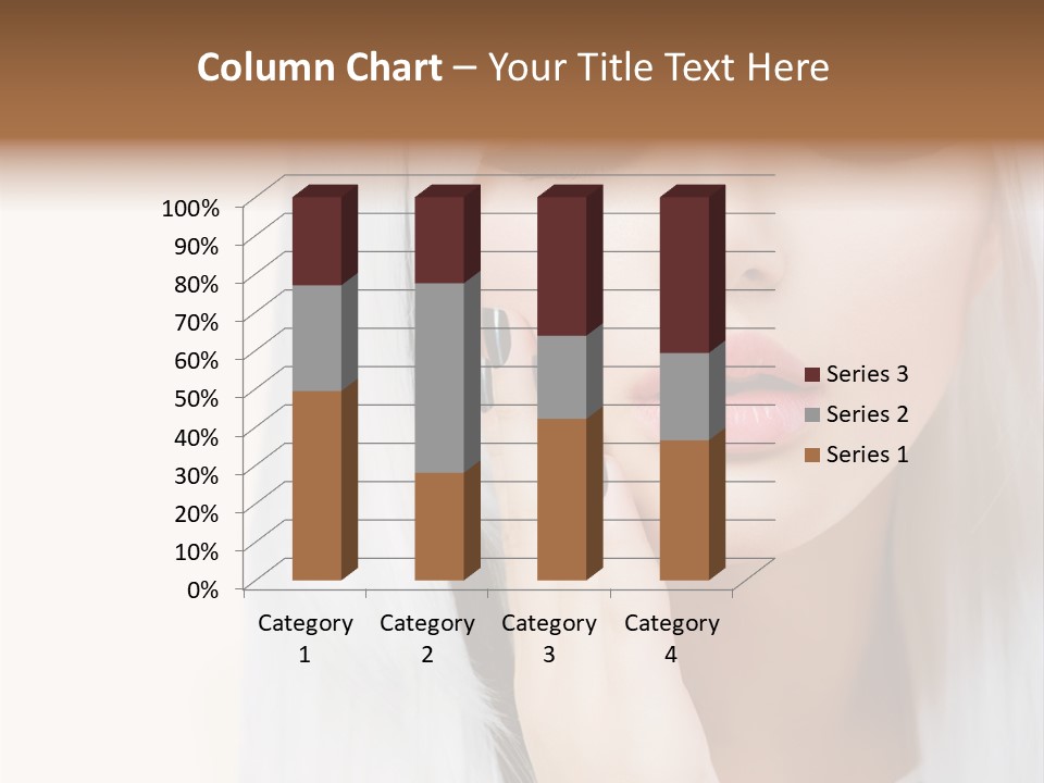 A Woman With Long White Hair And Black Nails PowerPoint Template