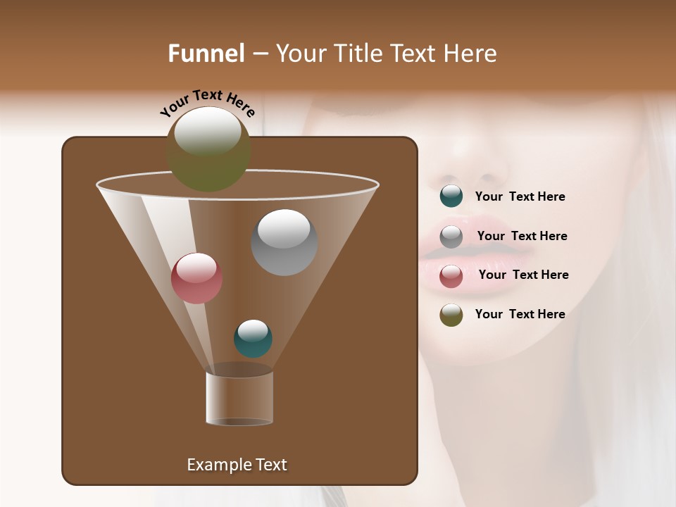 A Woman With Long White Hair And Black Nails PowerPoint Template