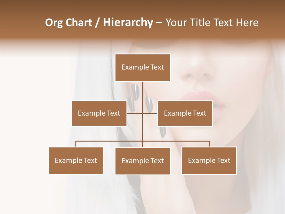 A Woman With Long White Hair And Black Nails PowerPoint Template