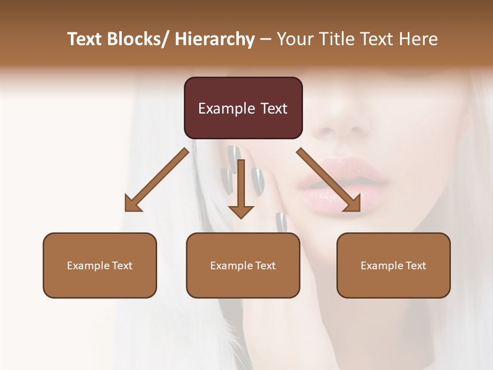 A Woman With Long White Hair And Black Nails PowerPoint Template