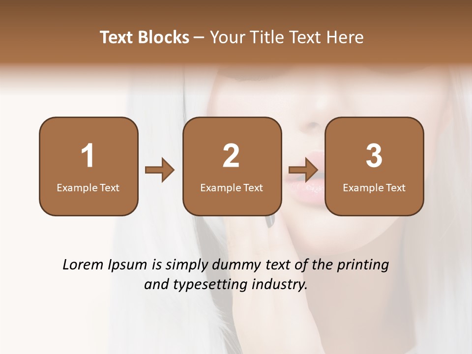 A Woman With Long White Hair And Black Nails PowerPoint Template