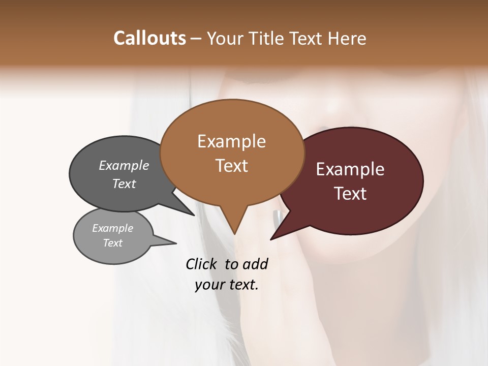 A Woman With Long White Hair And Black Nails PowerPoint Template