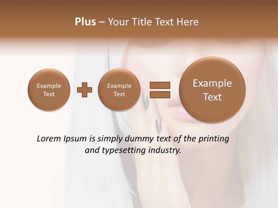 A Woman With Long White Hair And Black Nails PowerPoint Template