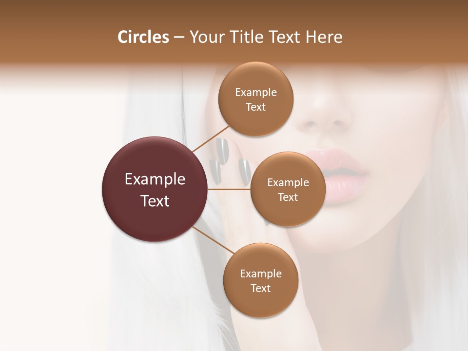 A Woman With Long White Hair And Black Nails PowerPoint Template