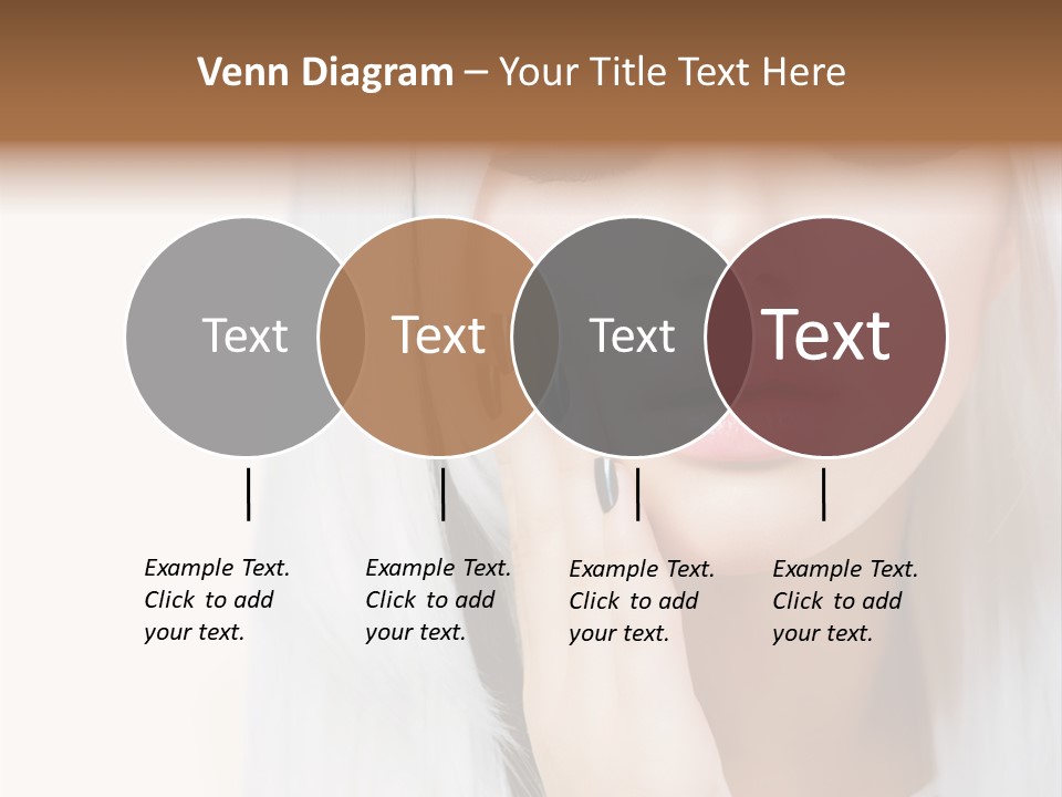 A Woman With Long White Hair And Black Nails PowerPoint Template