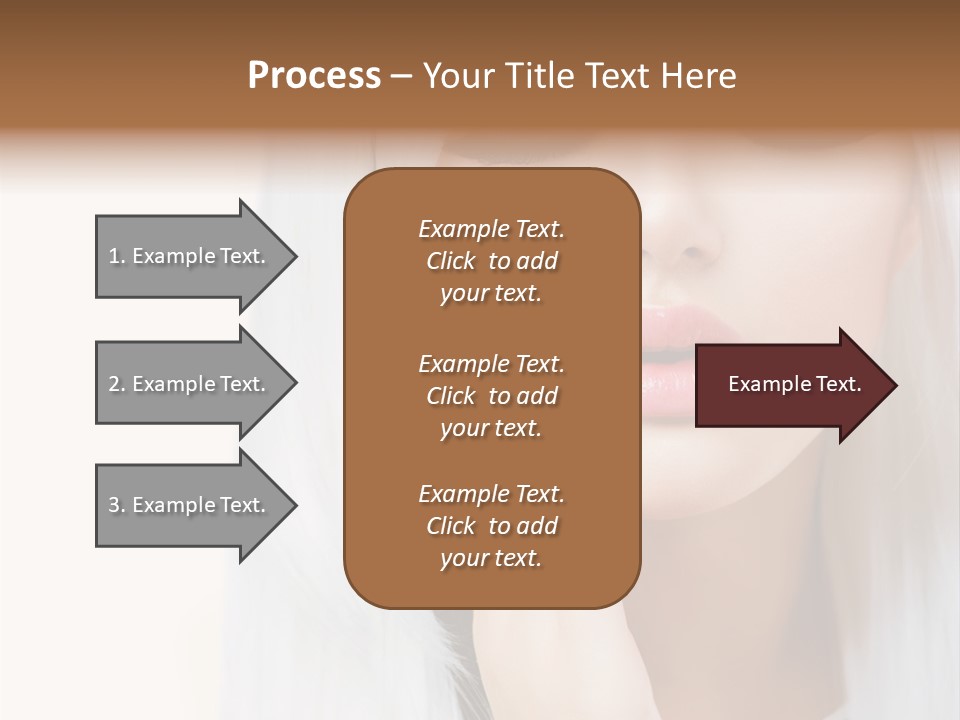 A Woman With Long White Hair And Black Nails PowerPoint Template