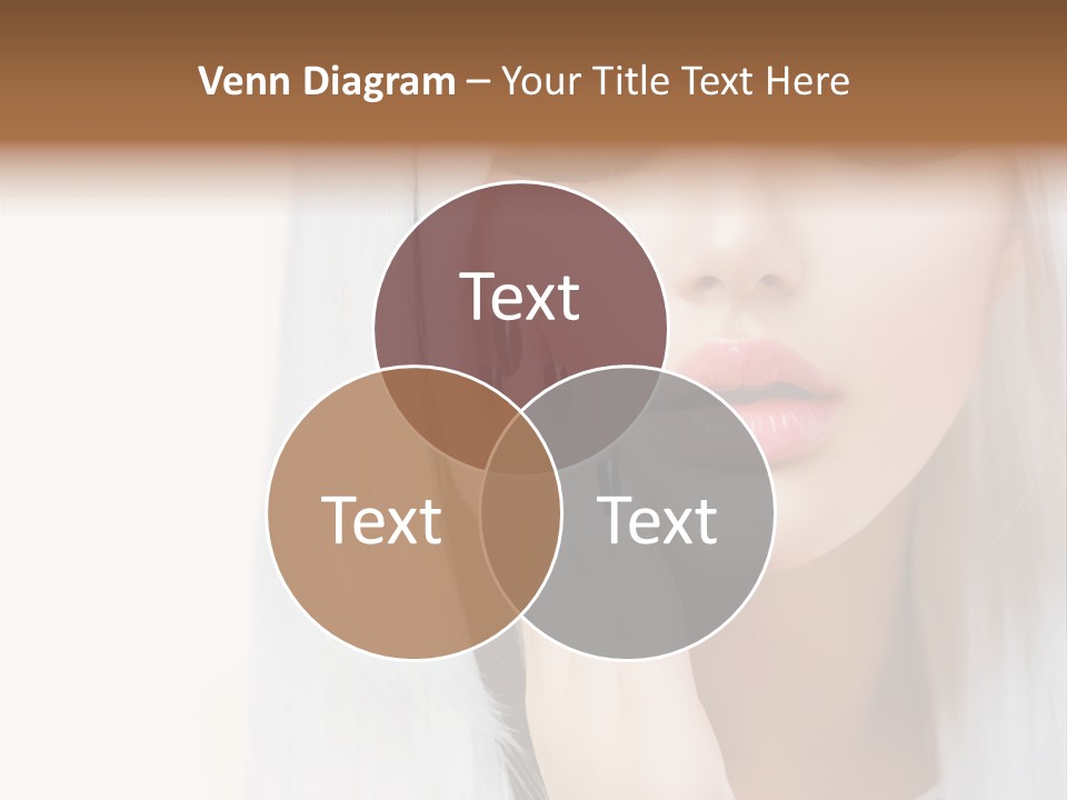 A Woman With Long White Hair And Black Nails PowerPoint Template