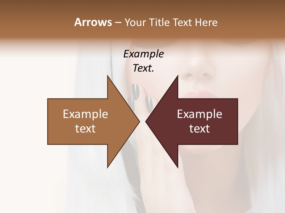 A Woman With Long White Hair And Black Nails PowerPoint Template