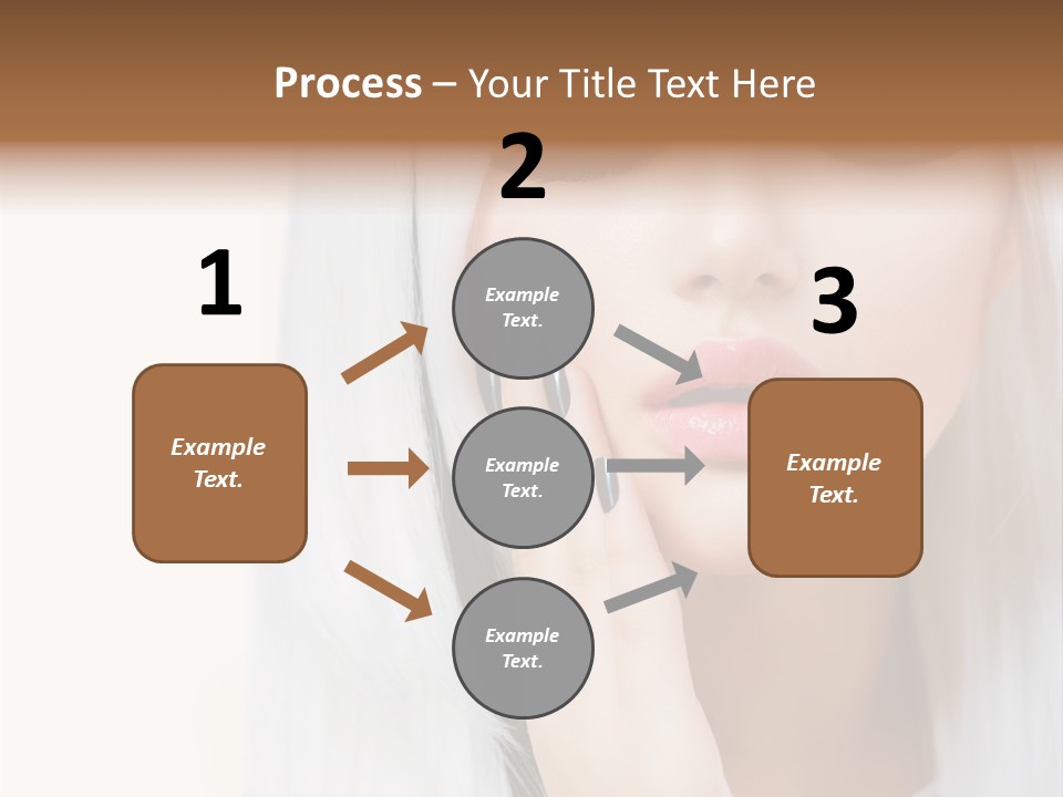 A Woman With Long White Hair And Black Nails PowerPoint Template