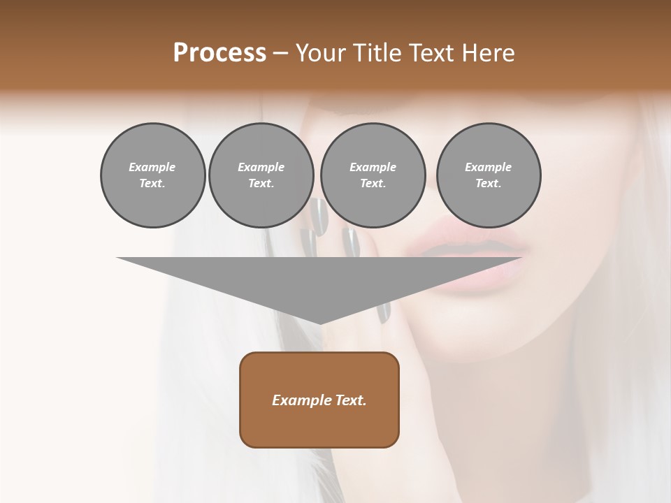 A Woman With Long White Hair And Black Nails PowerPoint Template