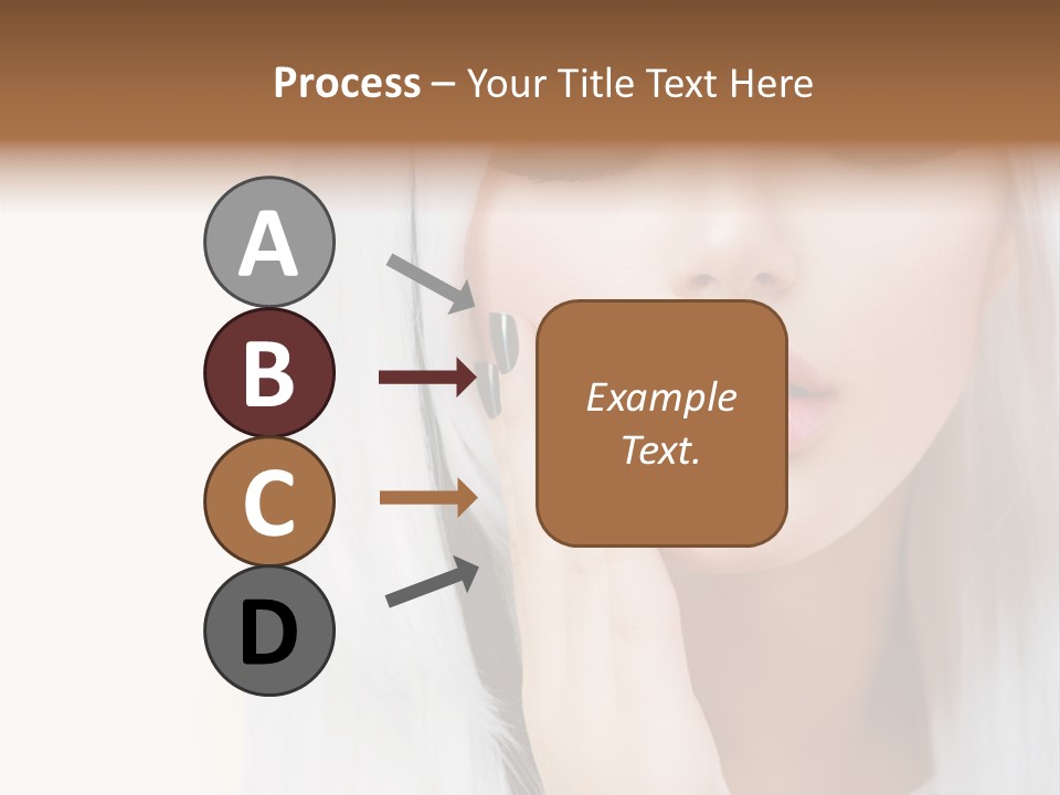 A Woman With Long White Hair And Black Nails PowerPoint Template