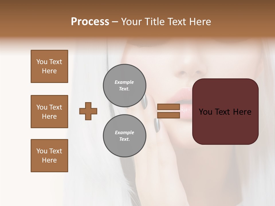 A Woman With Long White Hair And Black Nails PowerPoint Template
