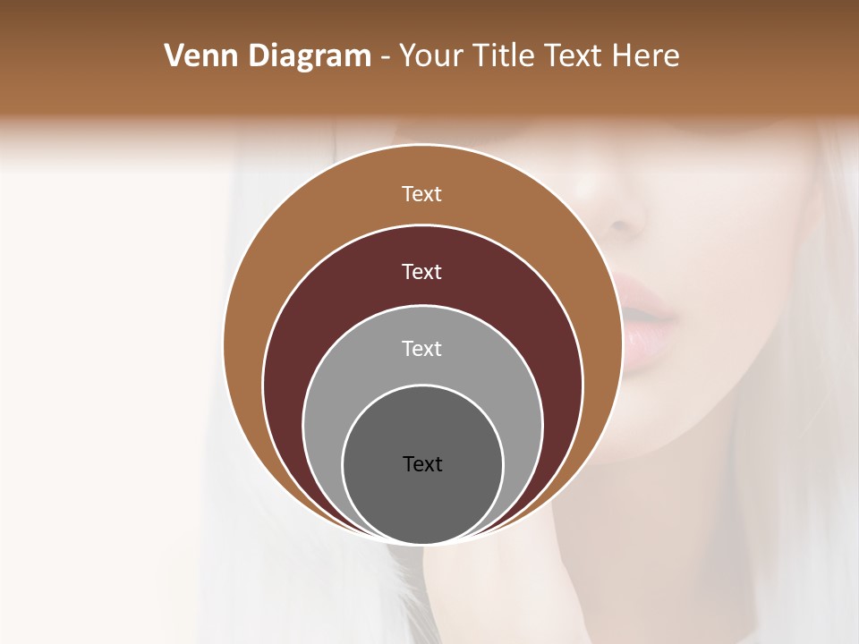 A Woman With Long White Hair And Black Nails PowerPoint Template