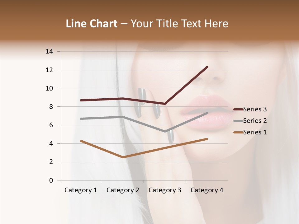 A Woman With Long White Hair And Black Nails PowerPoint Template