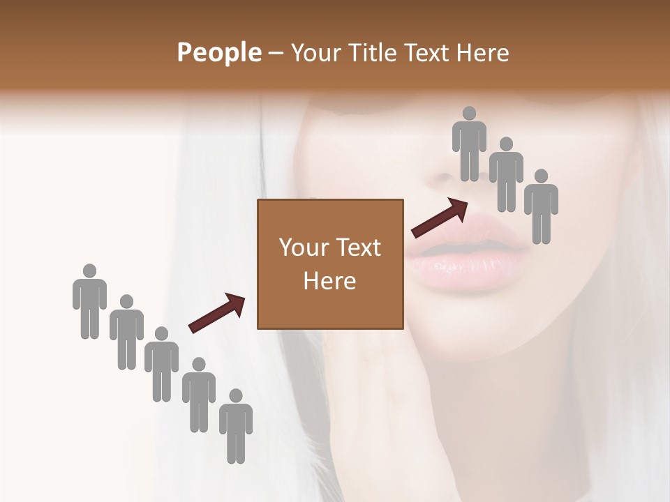 A Woman With Long White Hair And Black Nails PowerPoint Template