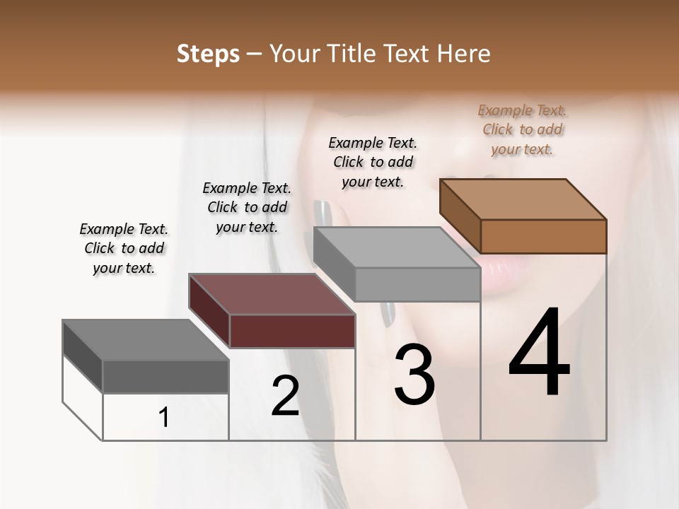 A Woman With Long White Hair And Black Nails PowerPoint Template