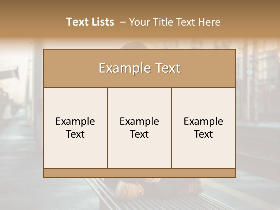 A Woman Sitting On A Bench Talking On A Cell Phone PowerPoint Template