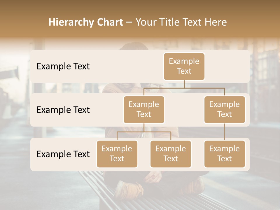 A Woman Sitting On A Bench Talking On A Cell Phone PowerPoint Template