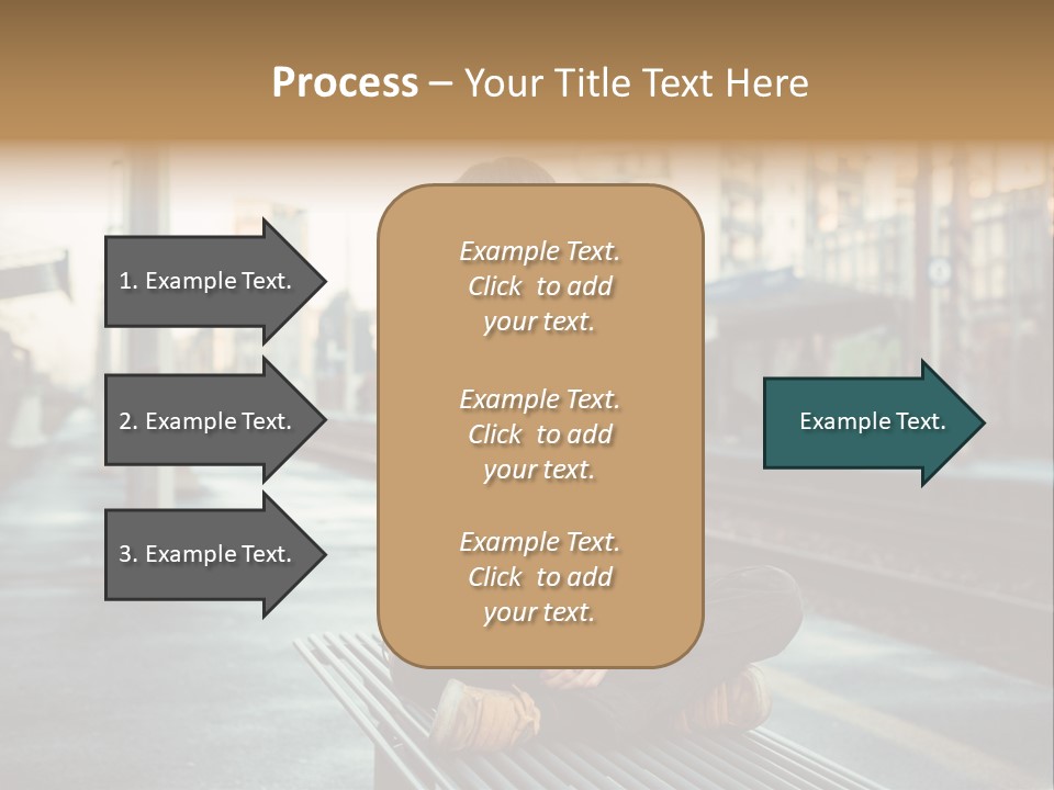 A Woman Sitting On A Bench Talking On A Cell Phone PowerPoint Template