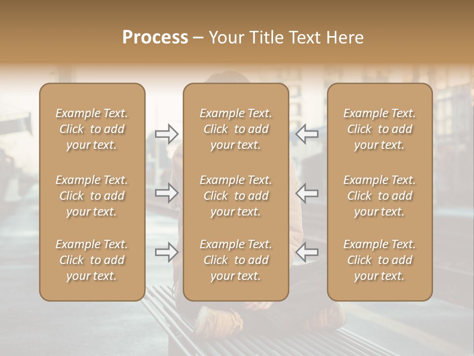 A Woman Sitting On A Bench Talking On A Cell Phone PowerPoint Template