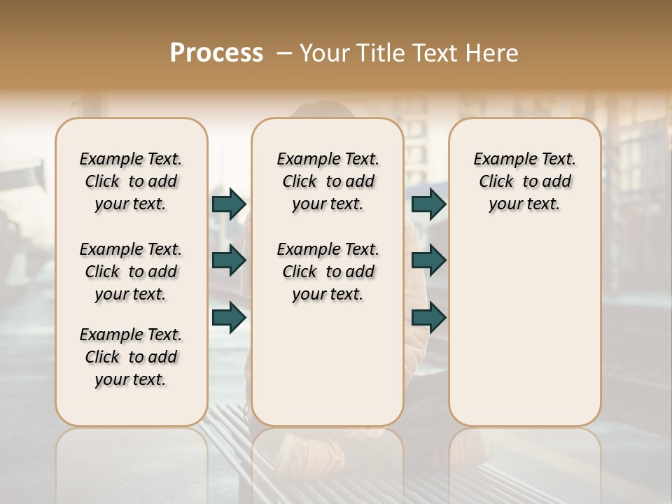 A Woman Sitting On A Bench Talking On A Cell Phone PowerPoint Template
