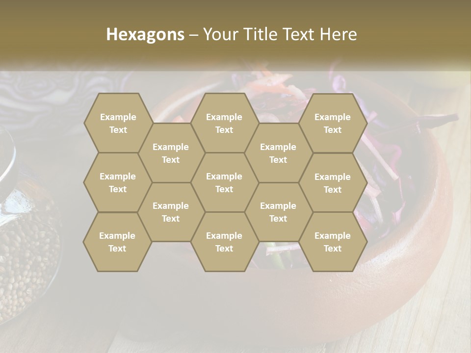 A Wooden Bowl Filled With Red Cabbage And Carrots PowerPoint Template