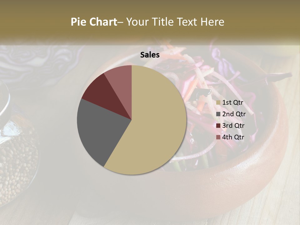 A Wooden Bowl Filled With Red Cabbage And Carrots PowerPoint Template