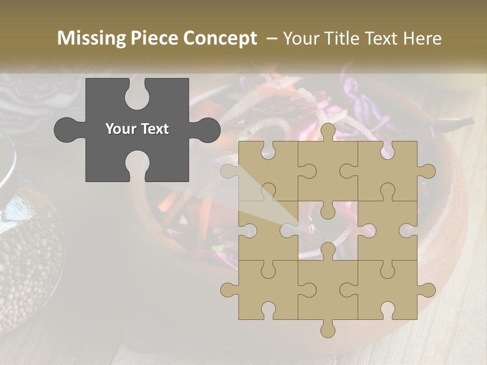 A Wooden Bowl Filled With Red Cabbage And Carrots PowerPoint Template