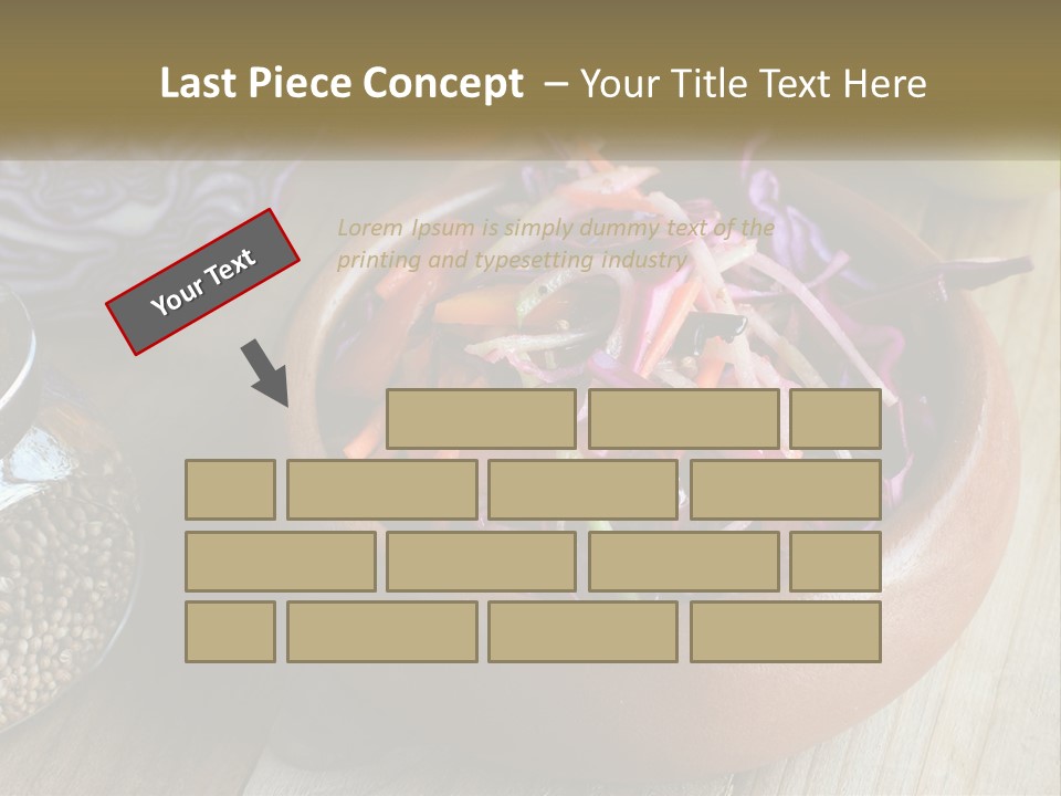 A Wooden Bowl Filled With Red Cabbage And Carrots PowerPoint Template