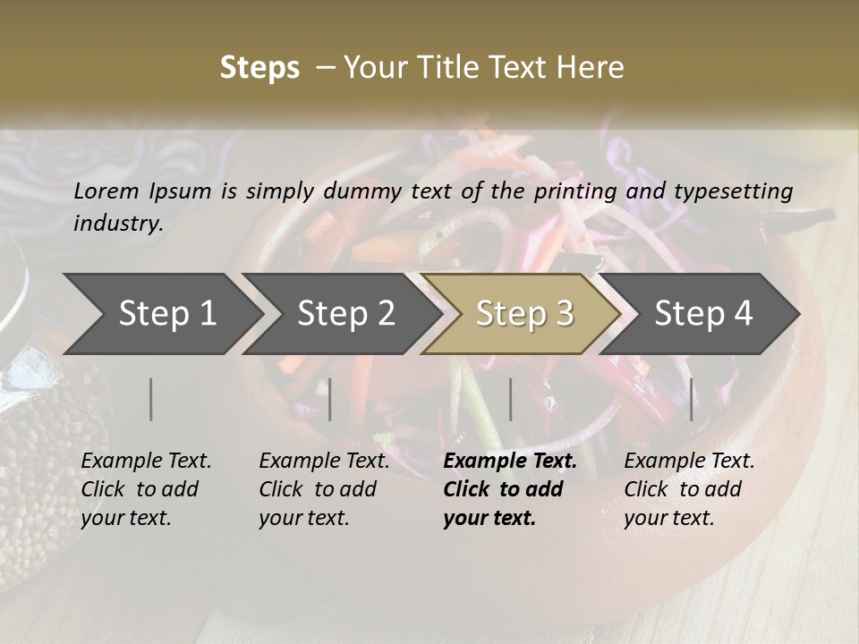 A Wooden Bowl Filled With Red Cabbage And Carrots PowerPoint Template
