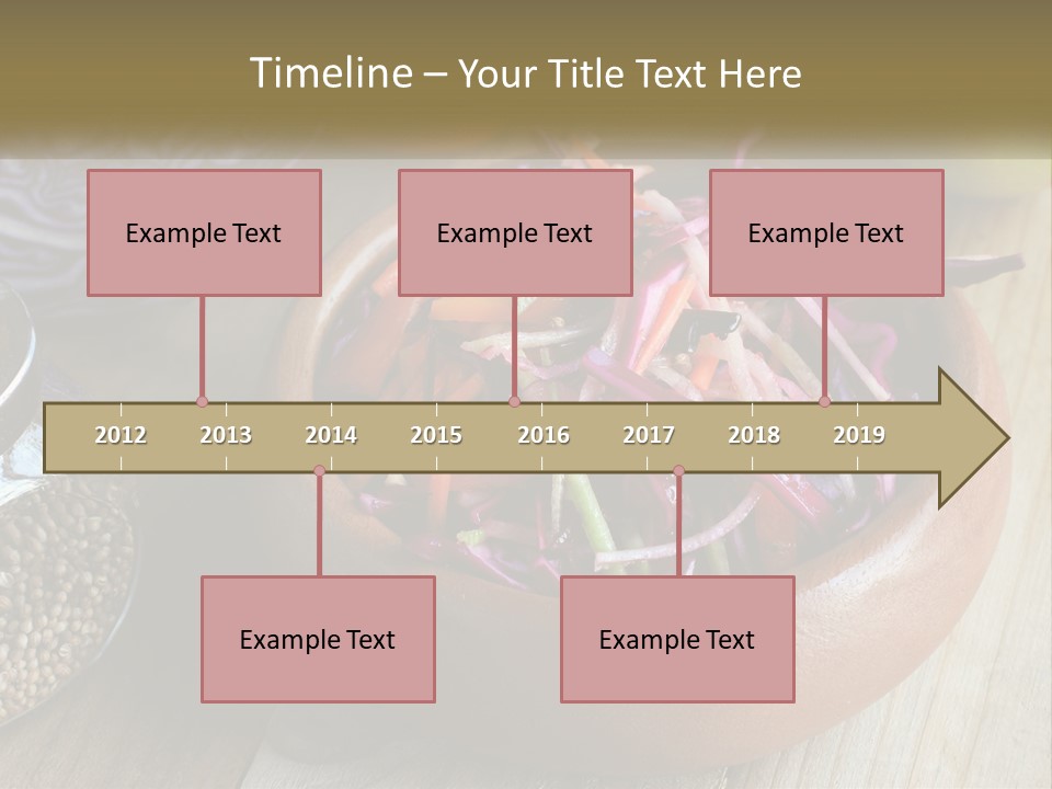 A Wooden Bowl Filled With Red Cabbage And Carrots PowerPoint Template