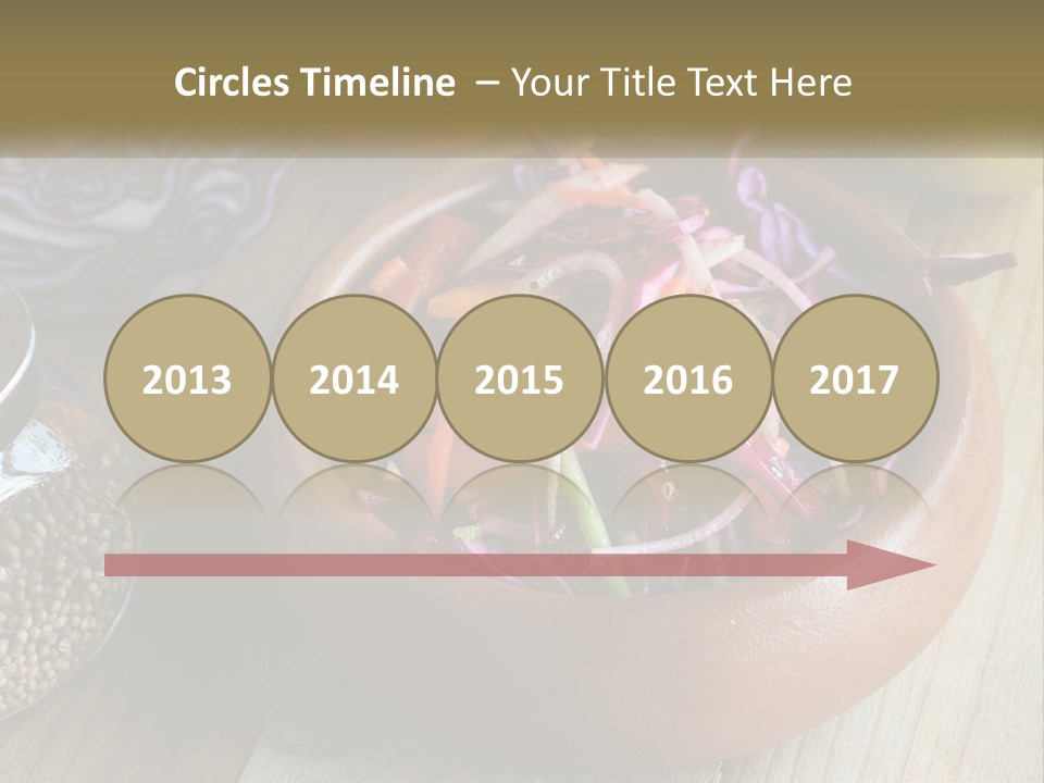 A Wooden Bowl Filled With Red Cabbage And Carrots PowerPoint Template