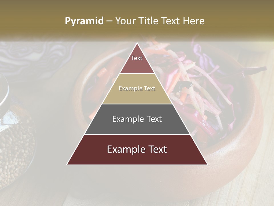 A Wooden Bowl Filled With Red Cabbage And Carrots PowerPoint Template