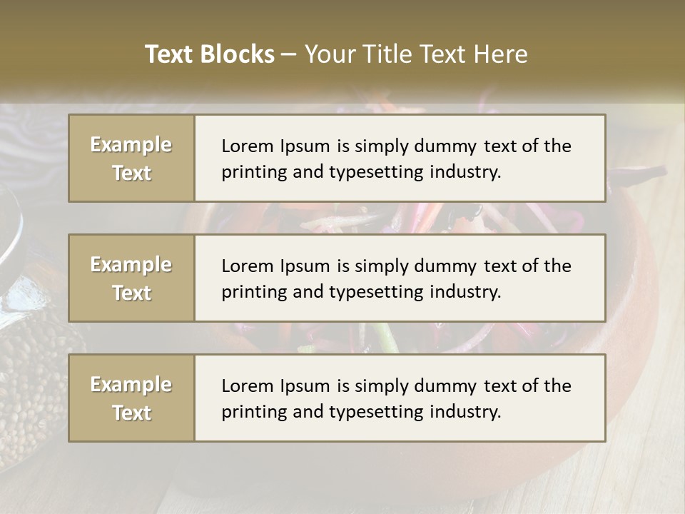 A Wooden Bowl Filled With Red Cabbage And Carrots PowerPoint Template