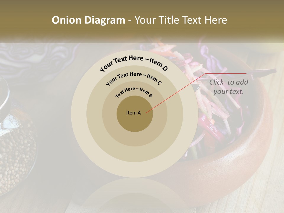 A Wooden Bowl Filled With Red Cabbage And Carrots PowerPoint Template