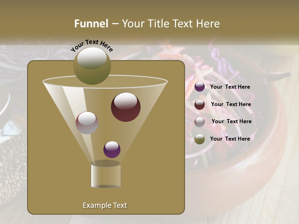 A Wooden Bowl Filled With Red Cabbage And Carrots PowerPoint Template