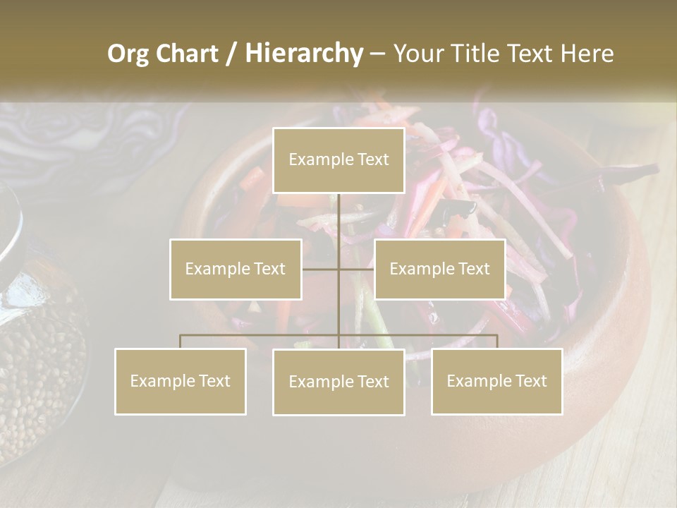 A Wooden Bowl Filled With Red Cabbage And Carrots PowerPoint Template