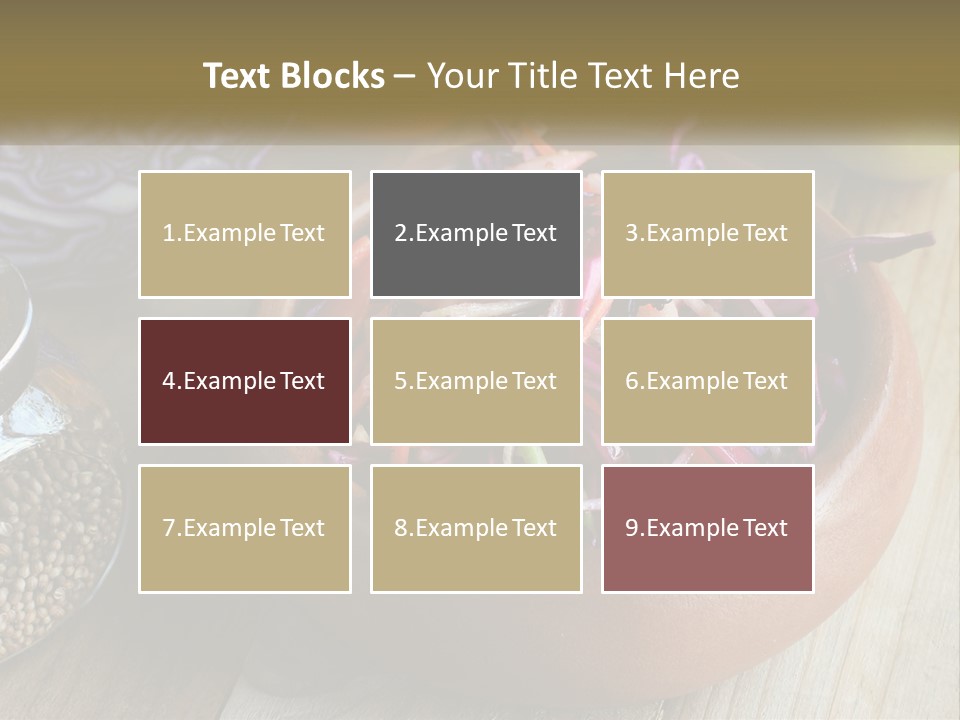 A Wooden Bowl Filled With Red Cabbage And Carrots PowerPoint Template