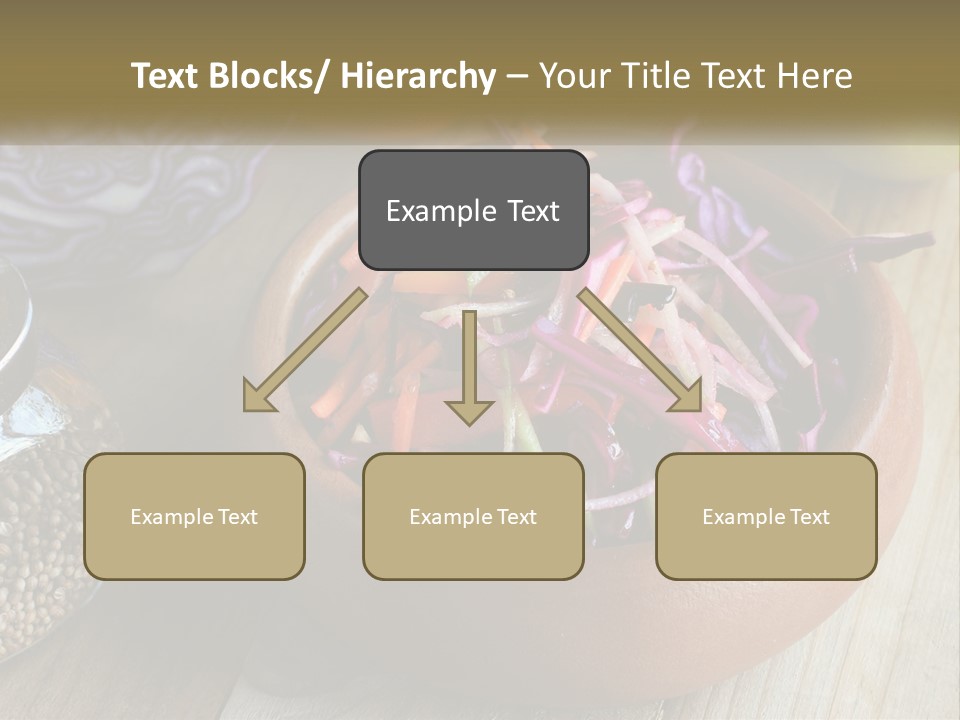 A Wooden Bowl Filled With Red Cabbage And Carrots PowerPoint Template