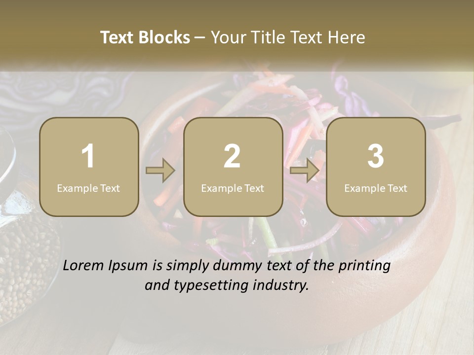 A Wooden Bowl Filled With Red Cabbage And Carrots PowerPoint Template