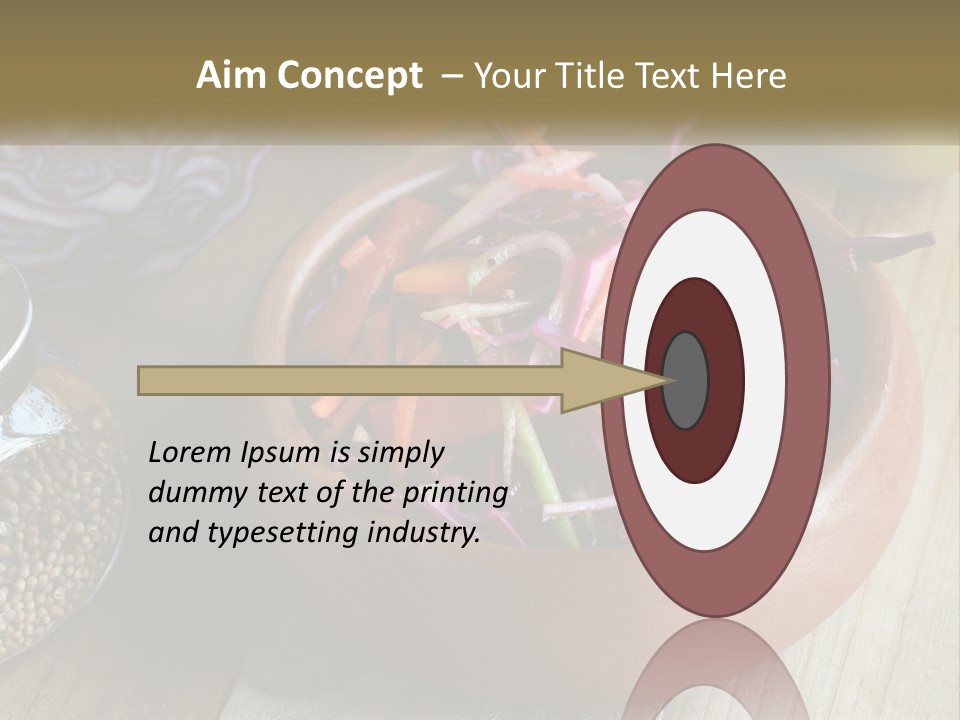 A Wooden Bowl Filled With Red Cabbage And Carrots PowerPoint Template