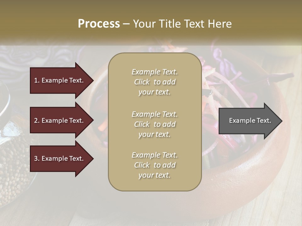 A Wooden Bowl Filled With Red Cabbage And Carrots PowerPoint Template