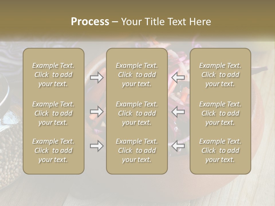 A Wooden Bowl Filled With Red Cabbage And Carrots PowerPoint Template
