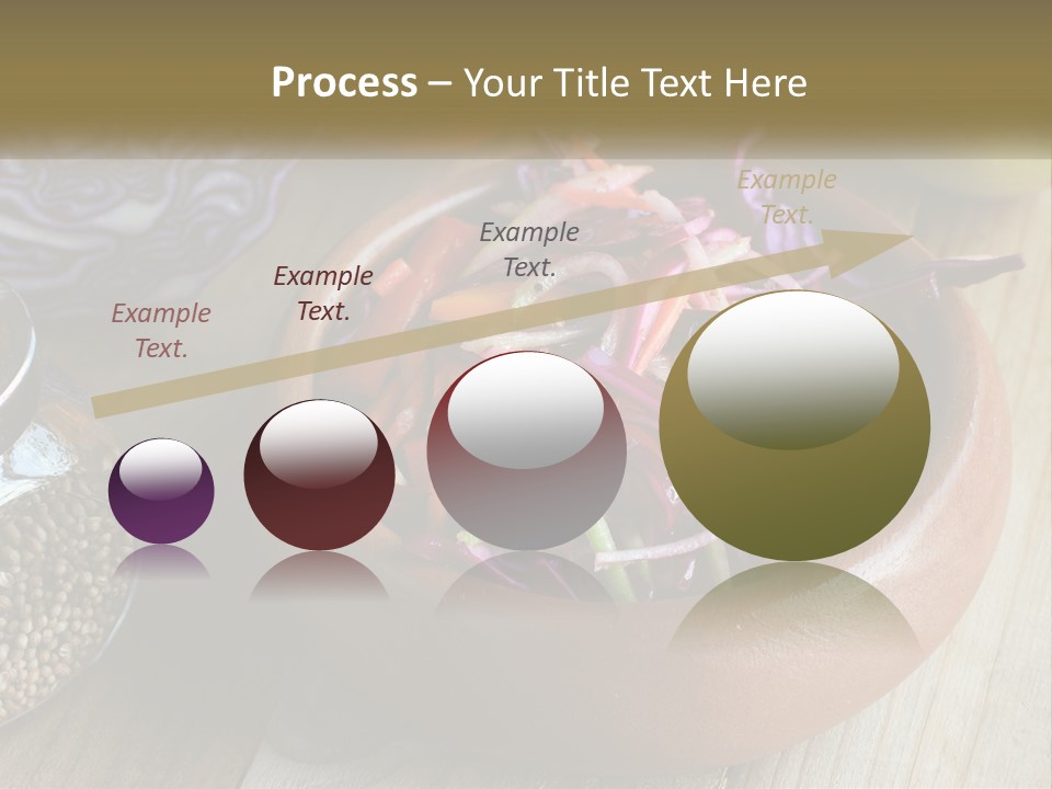 A Wooden Bowl Filled With Red Cabbage And Carrots PowerPoint Template