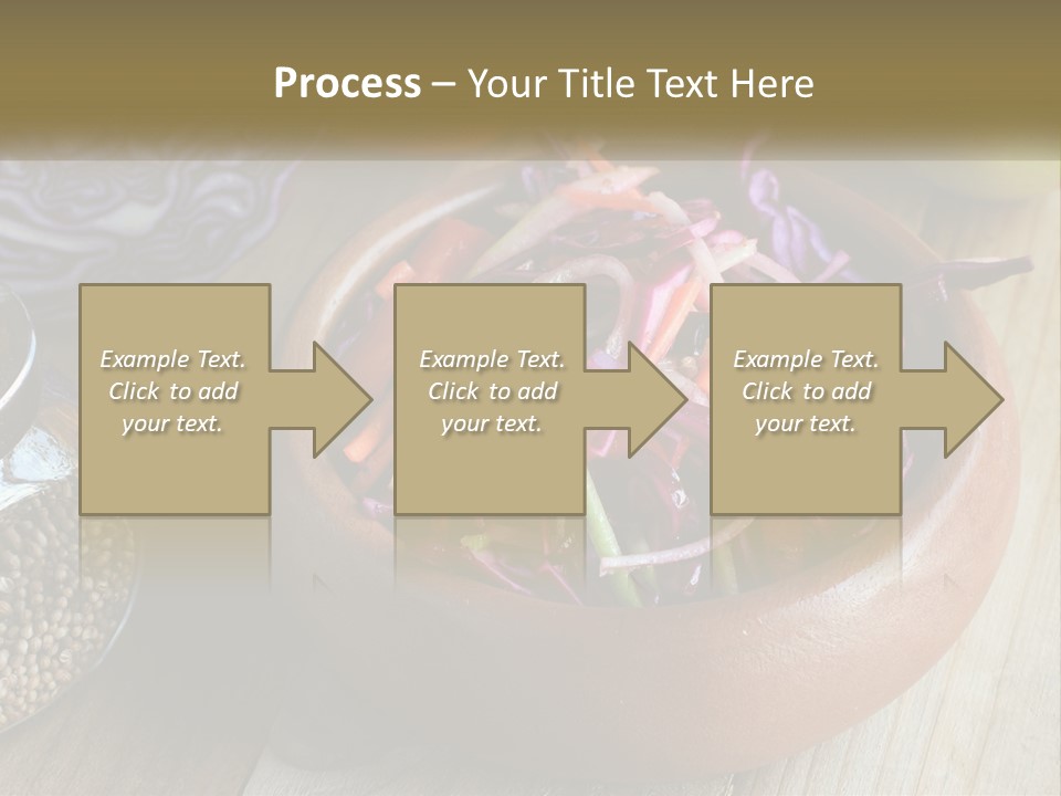A Wooden Bowl Filled With Red Cabbage And Carrots PowerPoint Template
